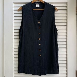 Carole Little Sleeveless Shirt, Size 12